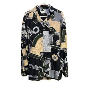 Georg Roth Germany L/S Abstract & Paisley Button Down Shirt Mens XXL